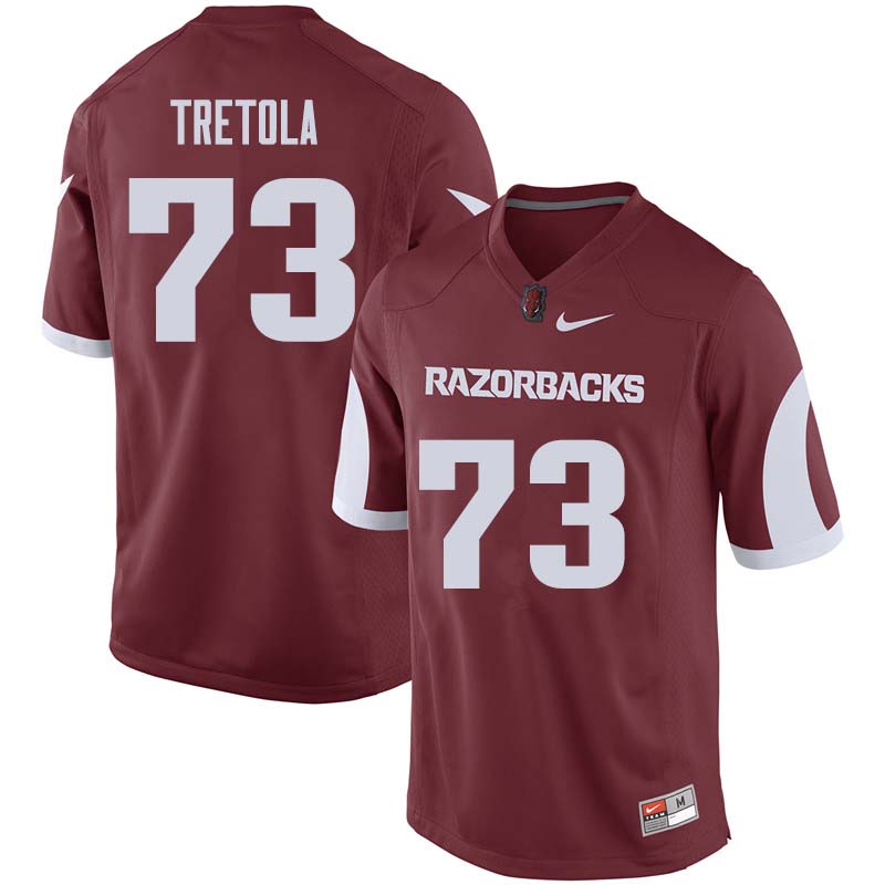 Men #73 Sebastian Tretola Arkansas Razorback College Football Jerseys Sale-Cardinal